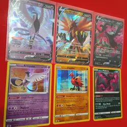 Pokemon Galarian Articuno Zapdos Moltres v Holo 6 cards. - Image 1