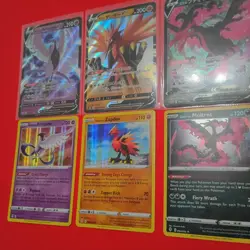Pokemon Galarian Articuno Zapdos Moltres v Holo 6 cards. - Image 2