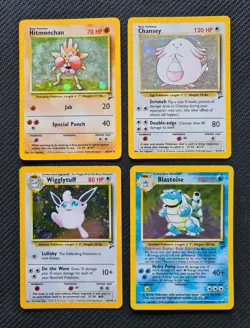 Pokemon Card Base Set 2 Holo Rare Bundle LP English Authentic & Blastoise Swirl - Image 1