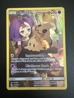 Pokemon Mimikyu TCG Cosmic Eclipse Holo Card 245/236 Secret Rare NM - Image 1