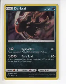 DARKRAI SM BURNING SHADOWS SET RARE HOLO-FOIL POKEMON CARD 87/147 NM/M - Image 1