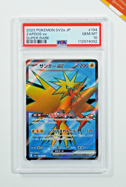 Pokemon PSA 10 Zapdos Ex #194 SV2a Card 151 Super Rare 2023 Japanese - Image 1