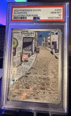 2023 PSA 10 Pokemon SV1 EN S&V Base Slowpoke Illustration Rare 204/198 card - Image 1