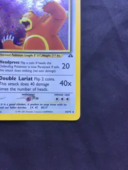 Pokemon Cards: Neo Discovery Rare Holo: Ursaring 15/75 - Image 5