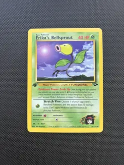 Pokemon Card 1st Edition Gym Challenge Erika's Bellsprout 38/132 WOTC - Image 1