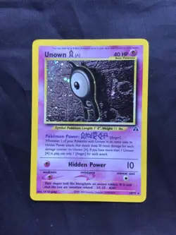 Pokemon Cards: Neo Discovery Rare Holo: Unown A 14/75 - Image 1