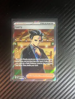 Pokemon TCG Larry 235/182 Sv04: Paradox Rift Ultra Rare Trainer Holo Card NM - Image 1