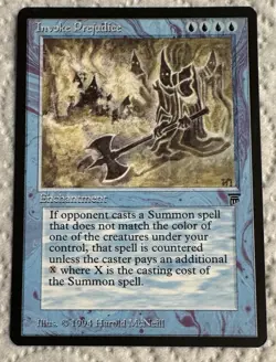 MTG “Invoke” “Prejudice” Legends Rare Magic The Gathering Banned Card See Photos - Image 1