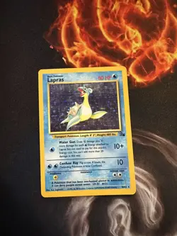Pokemon Card Lapras Holo 10/62 Fossil Set 154💎LP💎 - Image 1