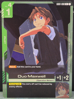Duo Maxwell GD01-090 Rare Foil Newtype Rising Gundam Card Game Near Mint Pilot R - Image 1
