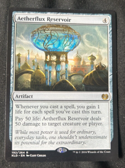 Magic the Gathering Aetherflux Reservoir Rare Artifact from Kaladesh - Image 1
