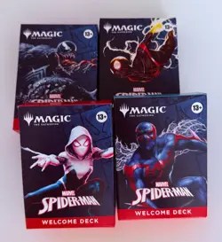 Magic The Gathering Spider-Man 4 Welcome Decks Blue Black Green Red NEW Sealed - Image 1