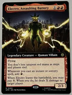 MTG Marvel’s Spider-Man Electro Legendary Creature RARE REGULAR #0260 - Image 1