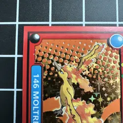 Pokemon Pokedex Mewtwo #150 & Moltres #146 Flash Edition Gold Star Holo Sticker - Image 4