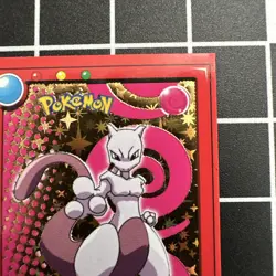 Pokemon Pokedex Mewtwo #150 & Moltres #146 Flash Edition Gold Star Holo Sticker - Image 5