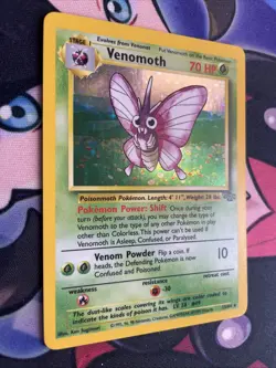 1999 Pokemon TCG Jungle Unlimited Holo #13/64 Venomoth Holographic LP++ - Image 2