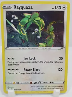 🌀 Rayquaza SWSH029 Cosmos Holo Pokemon Promo Swirl NM/M Unplayed Pack Fresh - Image 4