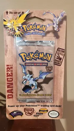 1999 Pokemon Fossil Blister Pack - Factory Sealed - WOTC Aerodactyl - Image 1