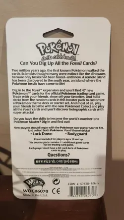 1999 Pokemon Fossil Blister Pack - Factory Sealed - WOTC Aerodactyl - Image 2