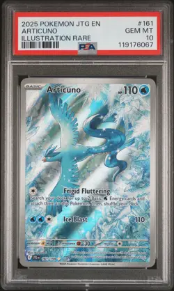 2025 POKEMON JTG EN-JOURNEY TOGETHER ILLUSTRATION RARE #161 ARTICUNO PSA 10 - Image 1