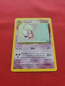 Pokemon: Espeon #1/75 Neo Discovery 2001 Holo Rare WOTC Vintage - MP - READ - Image 3