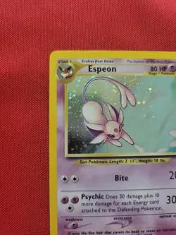 Pokemon: Espeon #1/75 Neo Discovery 2001 Holo Rare WOTC Vintage - MP - READ - Image 4