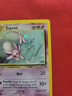 Pokemon: Espeon #1/75 Neo Discovery 2001 Holo Rare WOTC Vintage - MP - READ - Image 5
