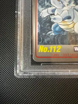 Pokemon Rhydon 112 Tomy Scratch Unscratched 1997 PSA 7 Pop 17! Vintage Japanese - Image 4