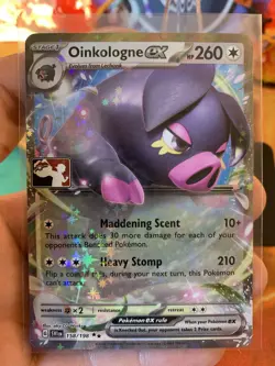 2023 Play! Pokemon Prize Pack Series 3 Oinkologne EX 158 - NM - Image 2