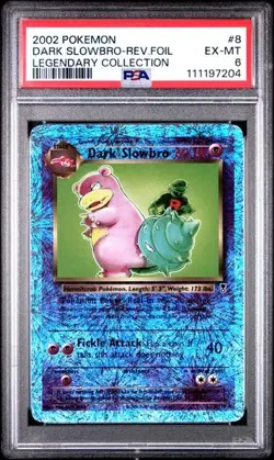 Pokemon PSA 6 Dark Slowbro #8 Reverse Foil Legendary Collection 2002 English - Image 2