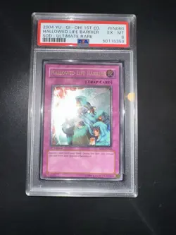 YU GI OH PSA 6 HALLOWED LIFE BARRIER SOD-EN060 1st ULTIMATE RARE 2004! - Image 5