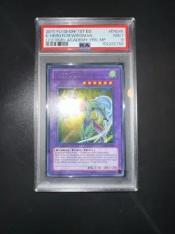 YU GI OH PSA 9 ELEMENTAL HERO FLAME WINGMAN LCGX-EN045 LC2:DUEL ACADEMY YRS.MP - Image 2