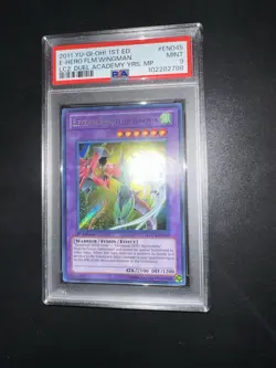 YU GI OH PSA 9 ELEMENTAL HERO FLAME WINGMAN LCGX-EN045 LC2:DUEL ACADEMY YRS.MP - Image 5