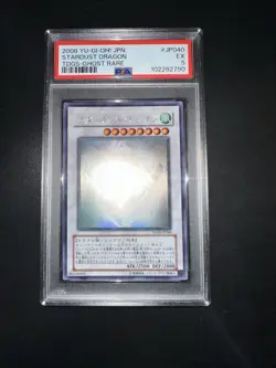 YU GI OH PSA 5 STARDUST DRAGON TDGS-JP040 GHOST RARE JAPANESE 2008! - Image 5