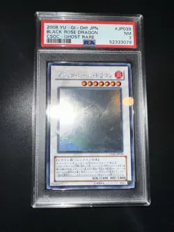 YU GI OH PSA 7 BLACK ROSE DRAGON CSOC-JP039 GHOST RARE JAPANESE 2008! - Image 3
