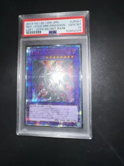 YU GI OH PSA 10 RED-EYES DARK DRAGOON LGB1-JP001 20TH SECRET RARE JAPANESE 2019 - Image 4