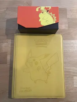 Pokemon binder with pokemon cards and box with bulk cards - Image 1