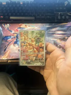 Pokemon Eevee TCG Holo Illustration Rare Card 188/167 S&V Twilight Masquerade - Image 1