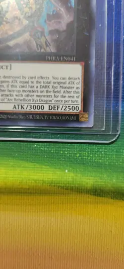 Yu-Gi-Oh Arc Rebellion XYZ Dragon 1st Edition Secret Rare Card PHRA-EN041 - Image 3
