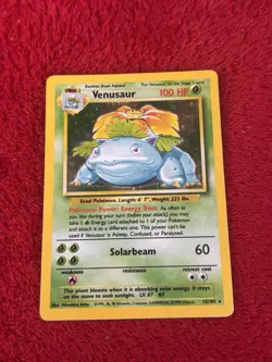 Venusaur “BIG 3” .015/102 Base Set Holo Wotc Pokemon Card Vintage Played - Image 1
