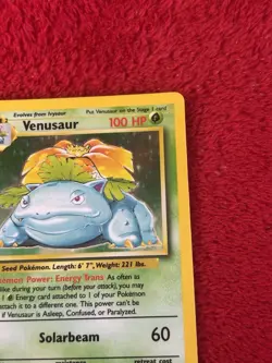 Venusaur “BIG 3” .015/102 Base Set Holo Wotc Pokemon Card Vintage Played - Image 3