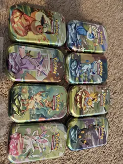 Pokemon TCG Prismatic Evolutions Mini Tins Empty, Coins And Art Card 2025 - Image 4