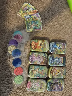 Pokemon TCG Prismatic Evolutions Mini Tins Empty, Coins And Art Card 2025 - Image 5