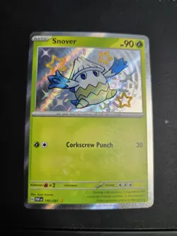 Pokemon TCG Snover 100/091 Shiny Rare Holo Card S&V: Paldean Fates 100/091 NM - Image 1