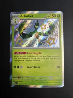 Pokemon TCG Arboliva 104/091 Paldean Fates Shiny Rare Holo Card NM - Image 1