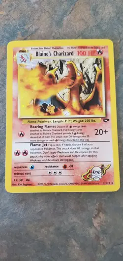 Blaine's Charizard Gym Challenge Holo 1999 (US/Canada) - Rare Pokemon Card - Image 1