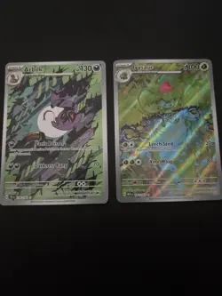 Pokemon TCG: SV : 2 Card Lot IRs: 151 Ivysaur And TEF Arbok - Image 1