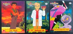 TOPPS TV 3-Card Lot: TV12, TV7, TV4 Brock, Professor Oak, Ekans, Arbnok - LP/MP - Image 1