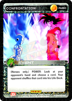 DBZ Dragon Ball Z TCG Card Panini Premiere R150 Confrontation Foil - Image 1