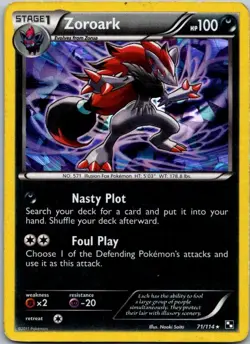 Pokemon Zoroark - Holo Rare - Black White 71/114 Pokemon Card LP Nintendo 2011 - Image 1